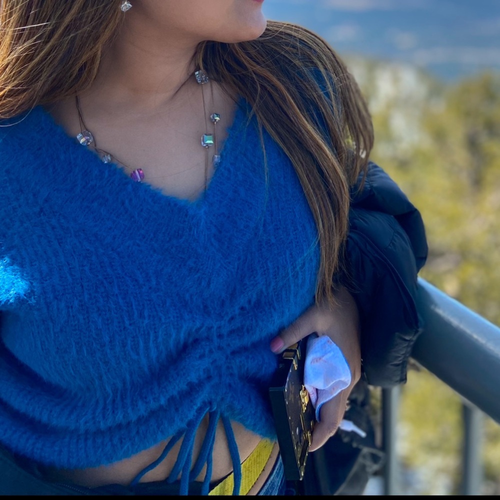 Stylish off shoulder sweater